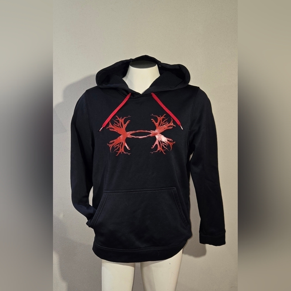 Under Armour Black Hoodie with Red Graphic Storm Men's Size Small